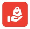 An icon of a hand holding a shopping bag