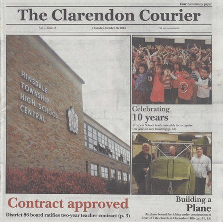 A copy of the clarendon courier newspaper