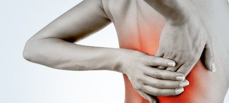 red muscle back pain from sports injury