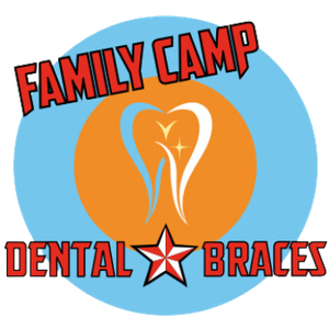 A logo for a family camp for dental braces