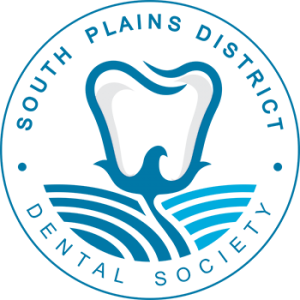 A logo for the south plains district dental society