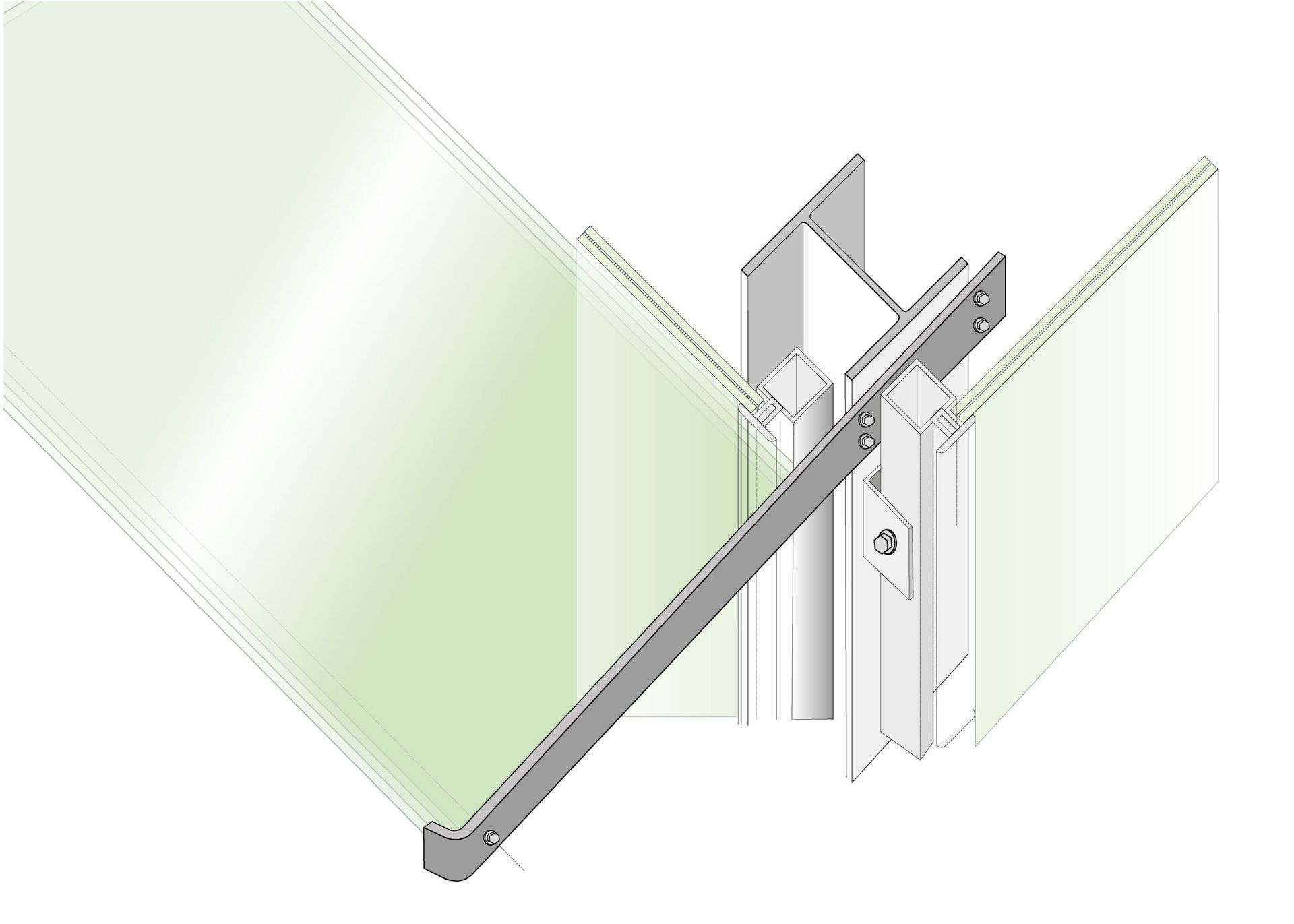 particolare costruttivo costruzione ascensore panoramico Mz Sistemi a Latina