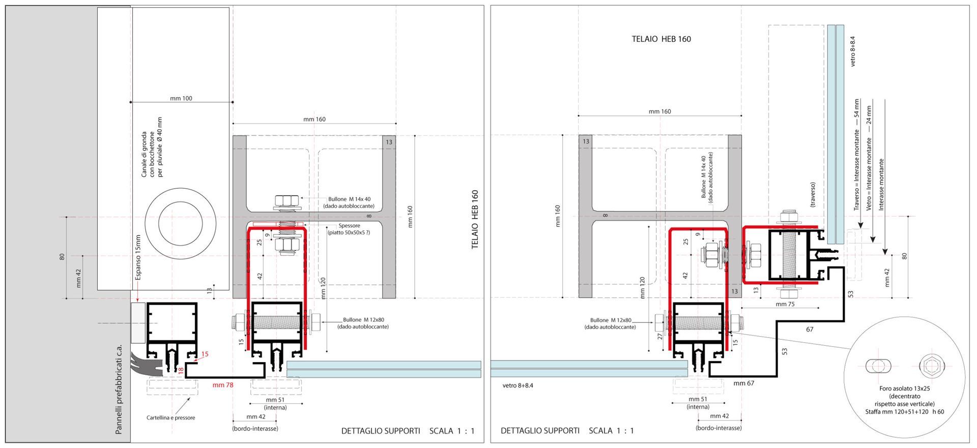 Disegno architettonico dei dettagli delle finestre e delle porte di un edificio, che ne mostra le dimensioni e la costruzione costruzione ascensore panoramico Mz Sistemi a Latina