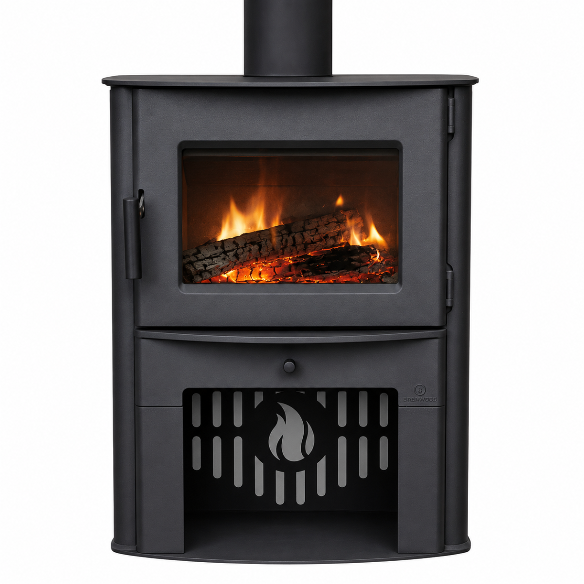 Breckwell SW 2.5 freestanding wood stove with black steel finish