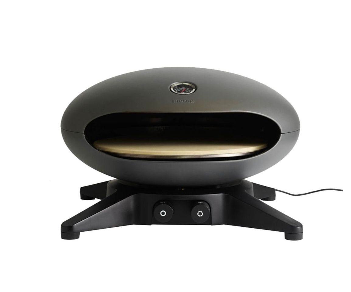 Morsø outdoor pizza oven designed for wood fired cooking and backyard pizza making