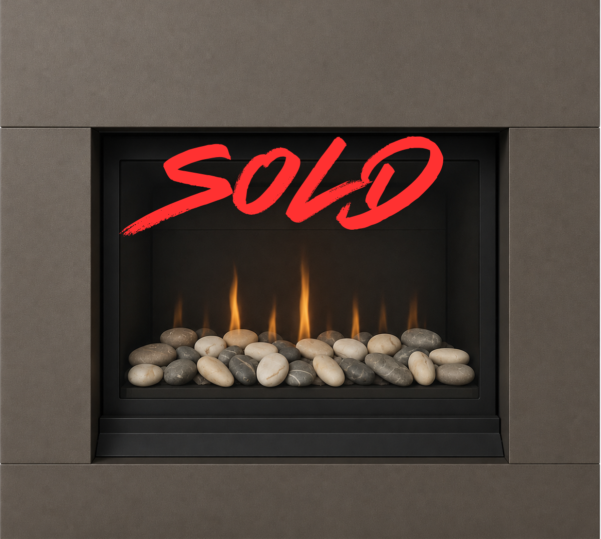 Regency HZ33CE contemporary direct vent gas fireplace with river stone media