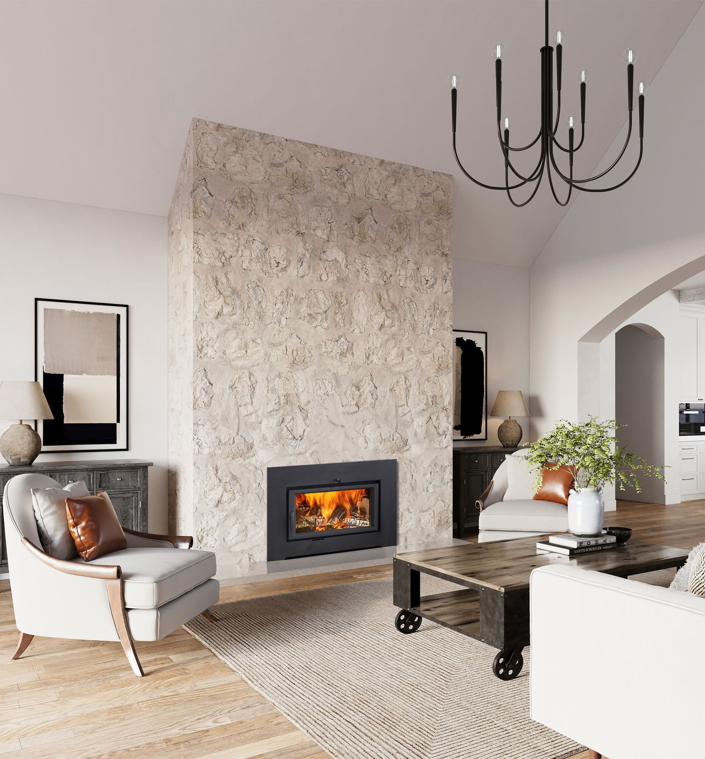 Linear electric fireplace in Lacey, WA available at Capital City Stove
