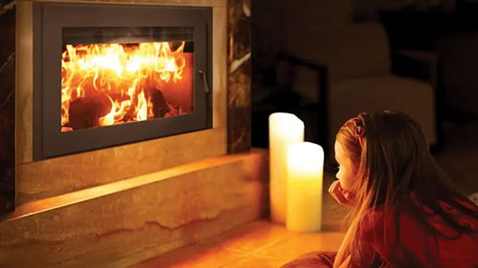 Wood-burning fireplace providing warmth and classic charm in Olympia, WA