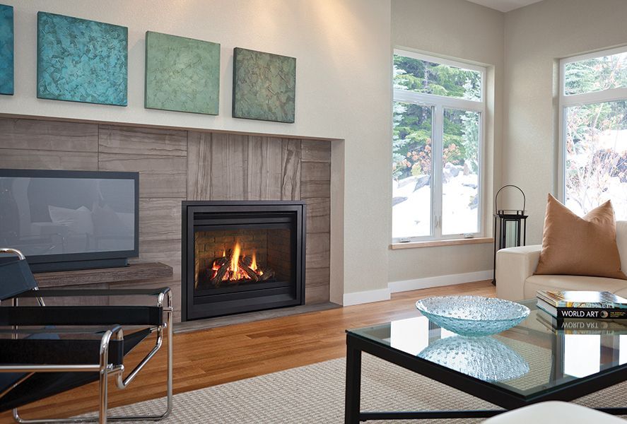 Beautiful gas fireplace in Lacey, WA available at Capital City Stove & Grill Center