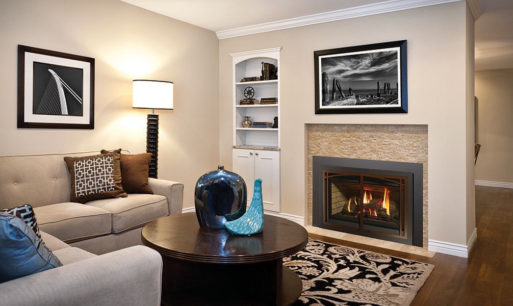Gas fireplace insert installation in DuPont home by Capital City Stove & Grill Center