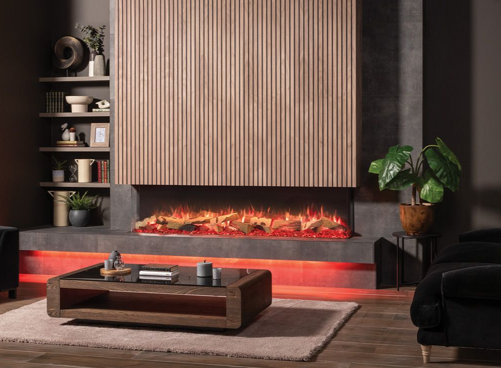 Linear electric fireplace in Lacey, WA available at Capital City Stove