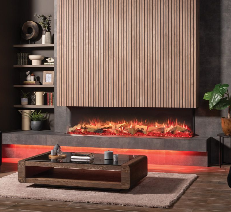 Linear electric fireplace in Lacey, WA available at Capital City Stove
