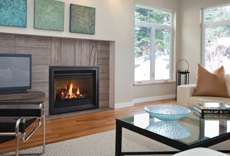 Beautiful gas fireplace in Lacey, WA available at Capital City Stove & Grill Center