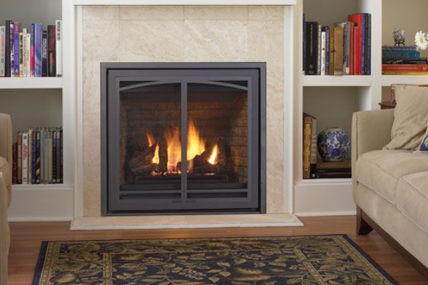 Shelton gas fireplace installation by Capital City Stove & Grill Center