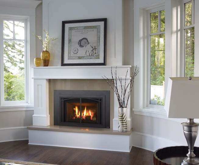 Regency gas fireplace insert in Lacey, WA installed by Capital City Stove.