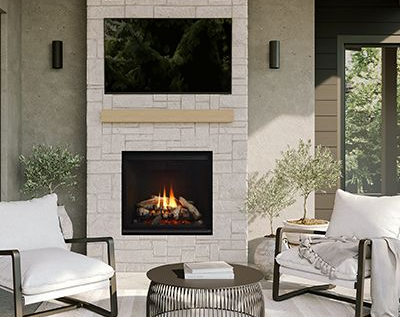 Enhance your outdoor living space with a gas fireplace from Capital City Stove & Grill Center