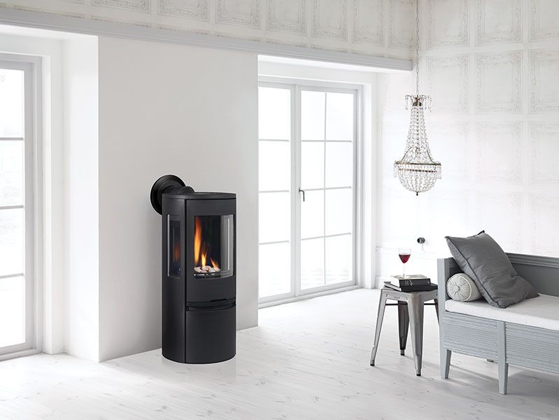 Modern and efficient gas stove installation in Shelton, WA living room