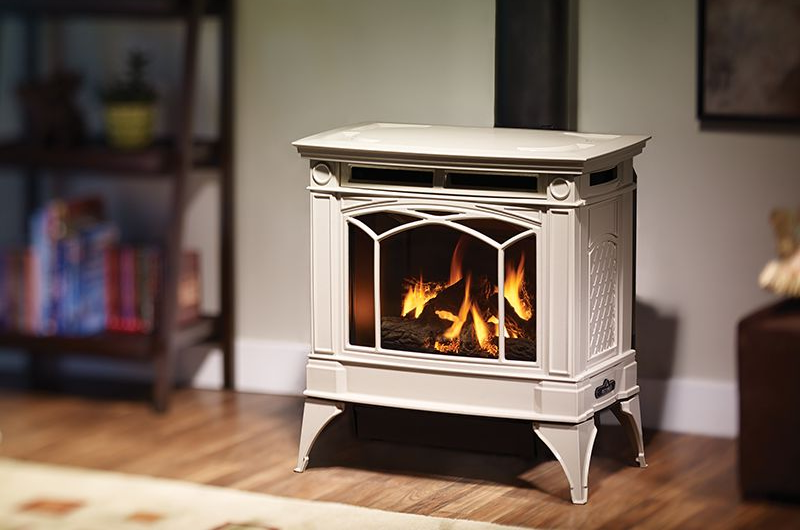 Indoor gas stove in Olympia, WA installed by Capital City Stove for efficient zone heating and everyday use