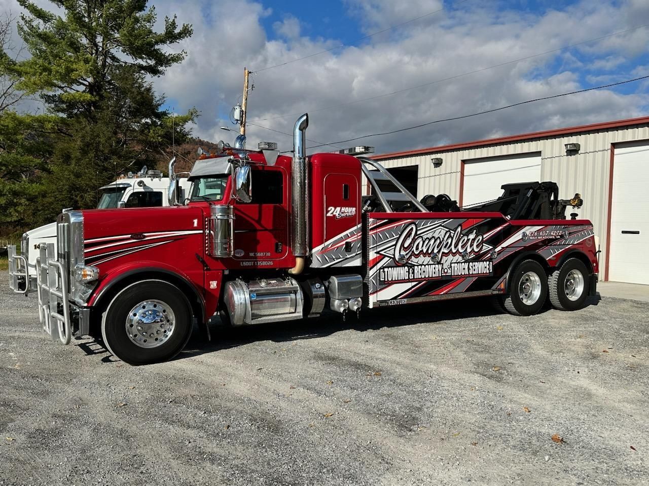 Towing Truck Red — Max Meadows, VA — Complete Towing & Recovery Inc