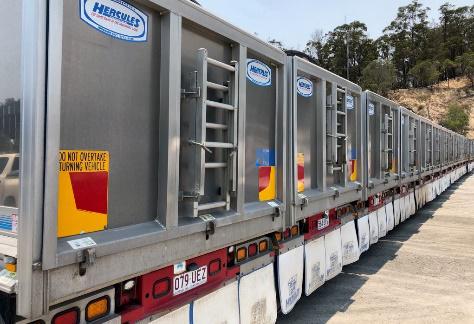 Side view of Hercules truck