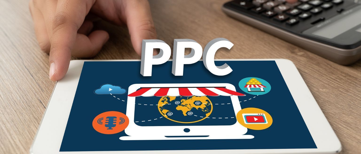 A blue circle with orange dots around it on a white background.