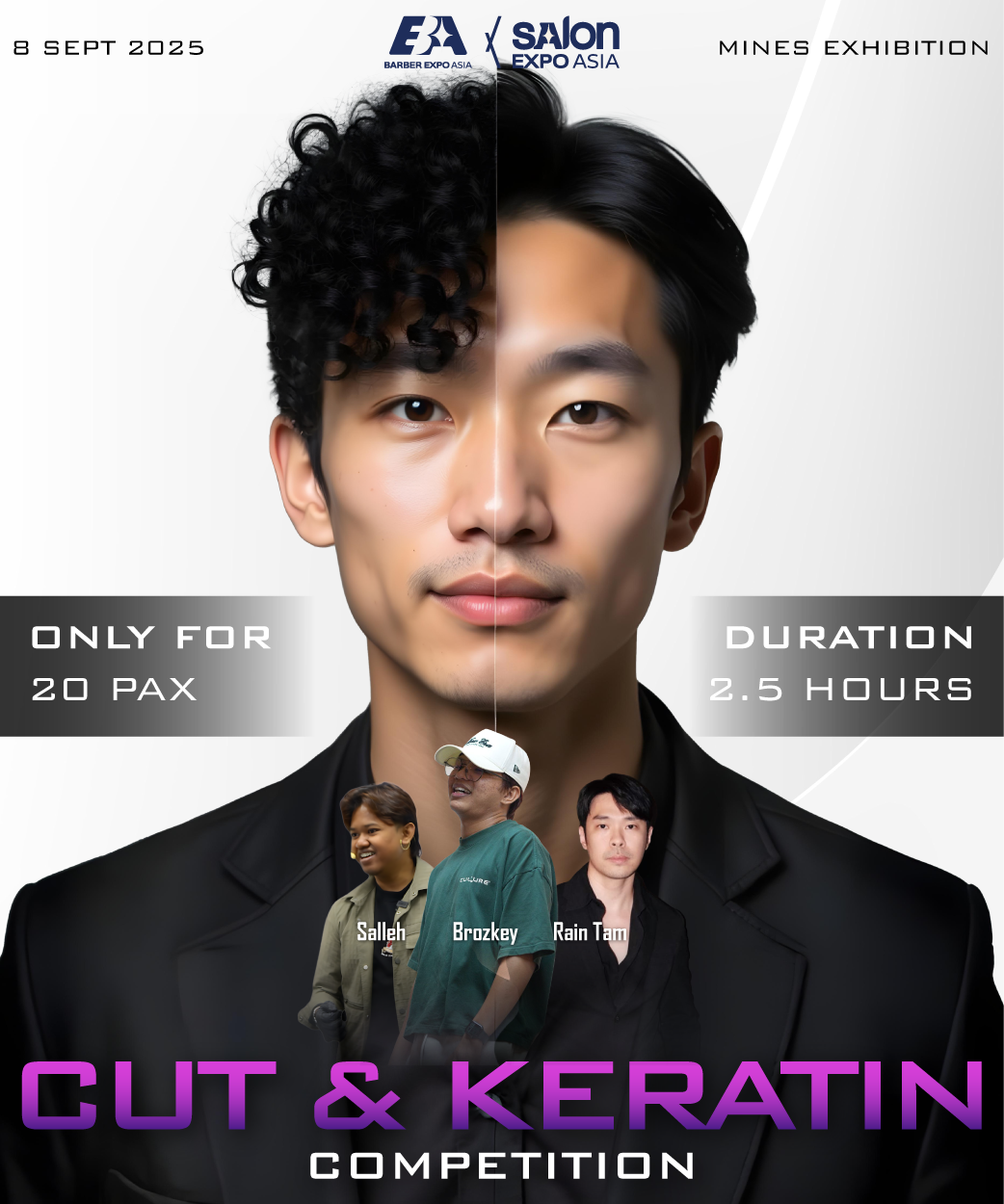 A poster for a cut and keratin competition