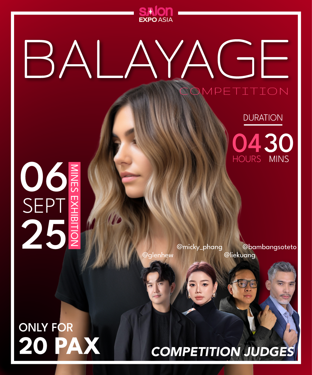 A poster for a balayage competition on september 25