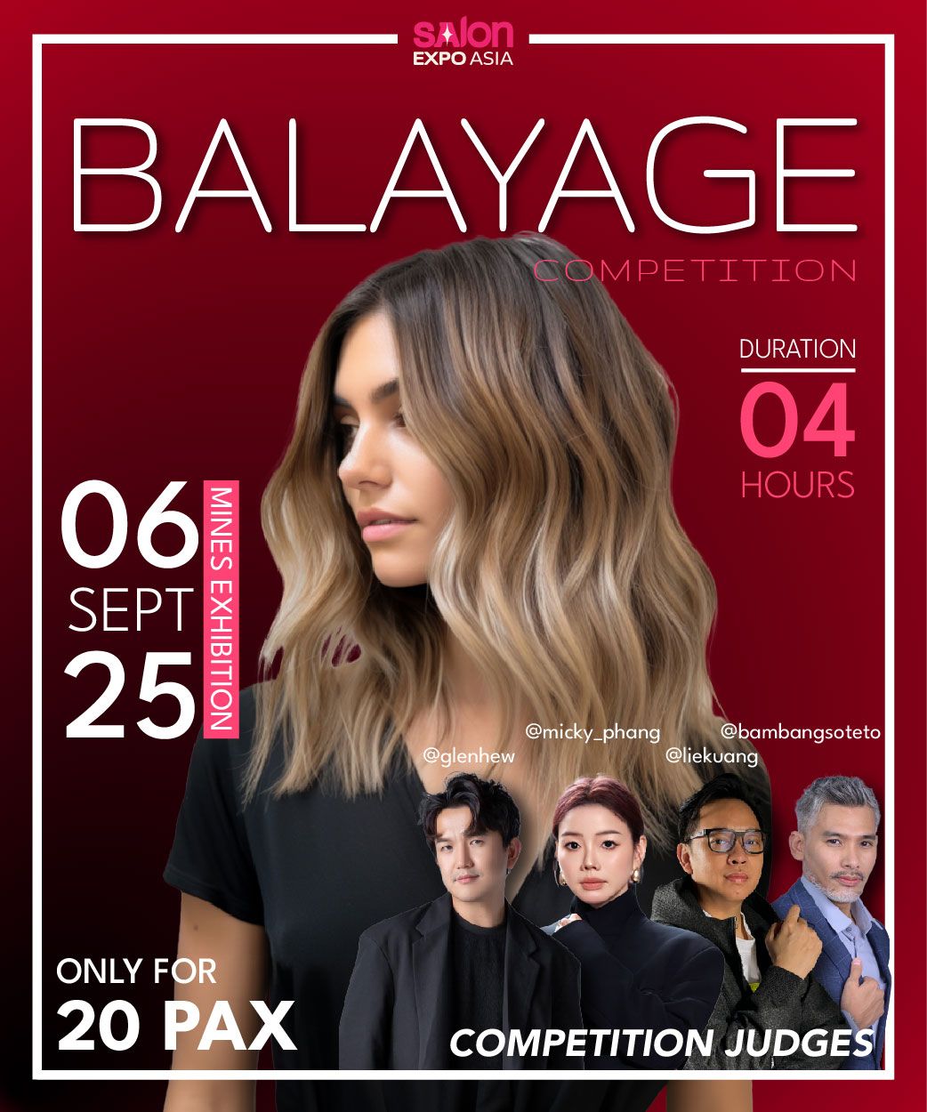 A poster for a balayage competition on september 25