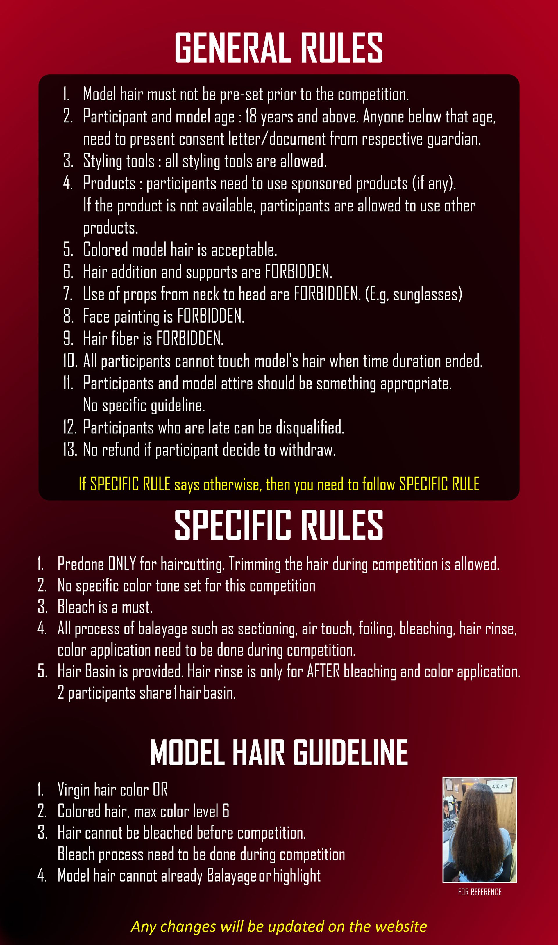 A sign that says general rules and specific rules
