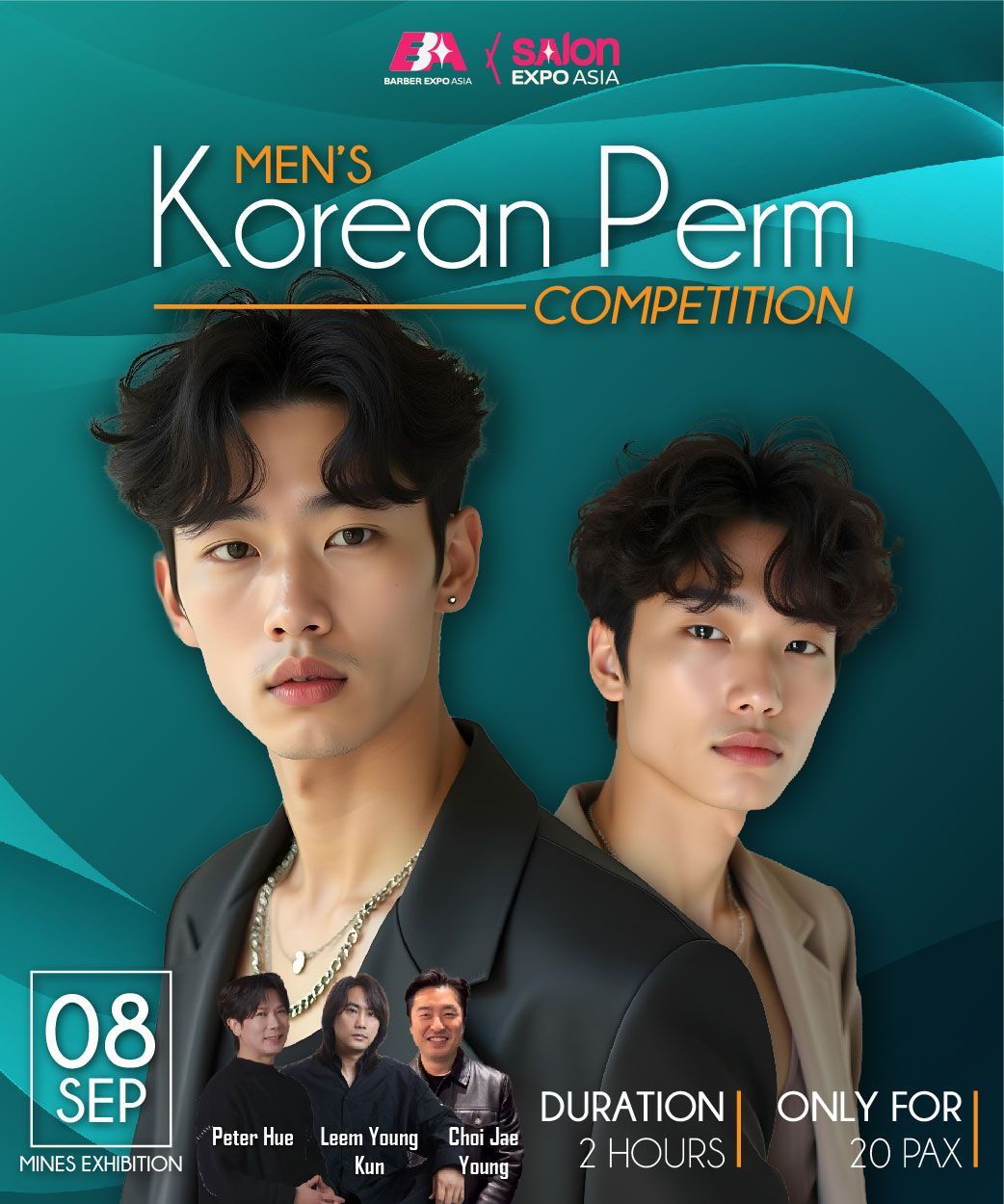 A poster for the men 's korean perm competition