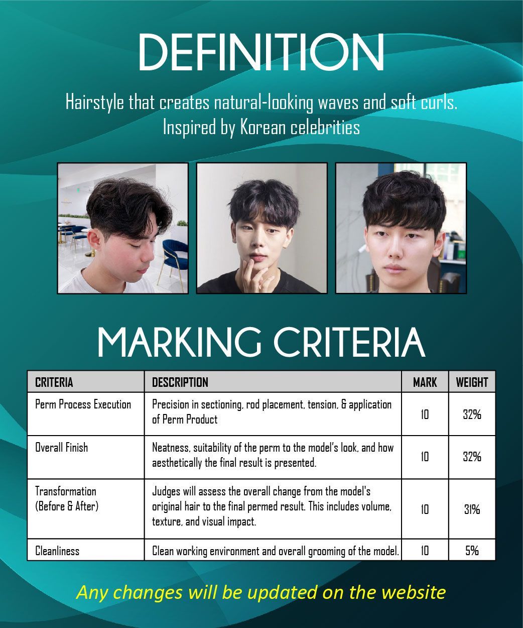 A poster for a hairstyle that creates natural looking waves and soft curls