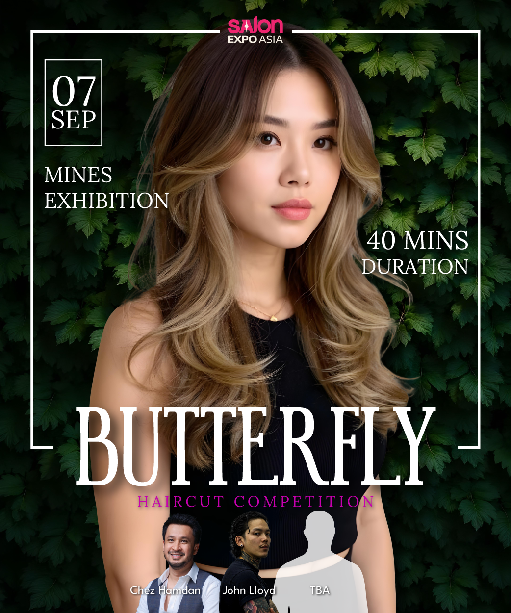 A poster for a haircut competition called butterfly