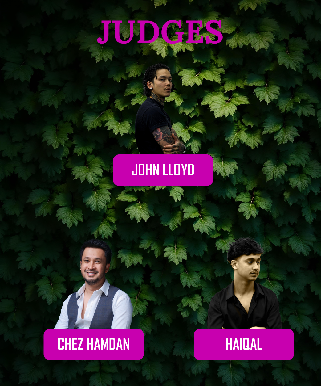 John lloyd chez hamdan and tba are the three judges
