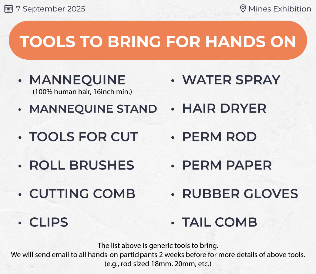 A list of tools to bring for hands on