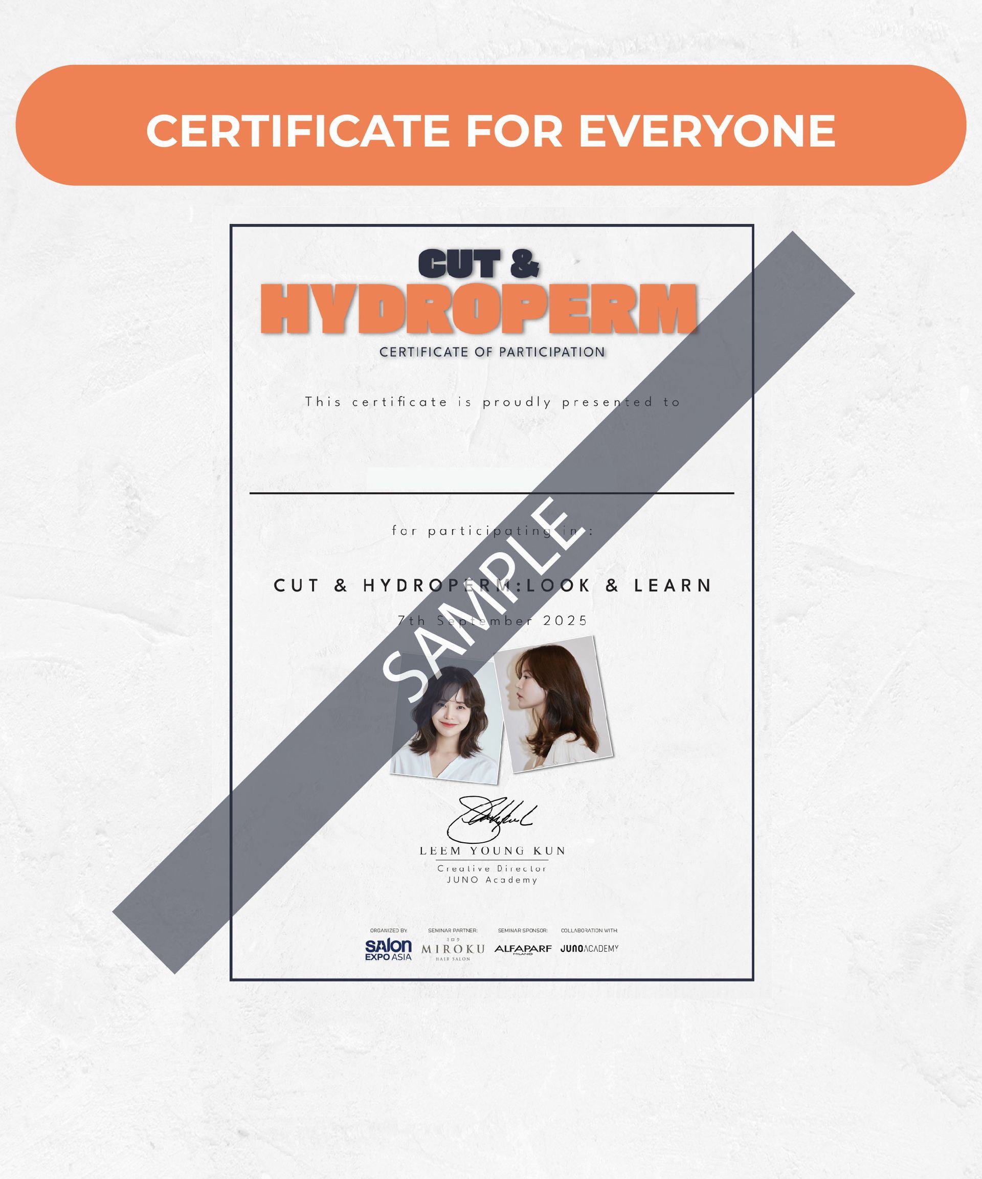 Certificate sample
