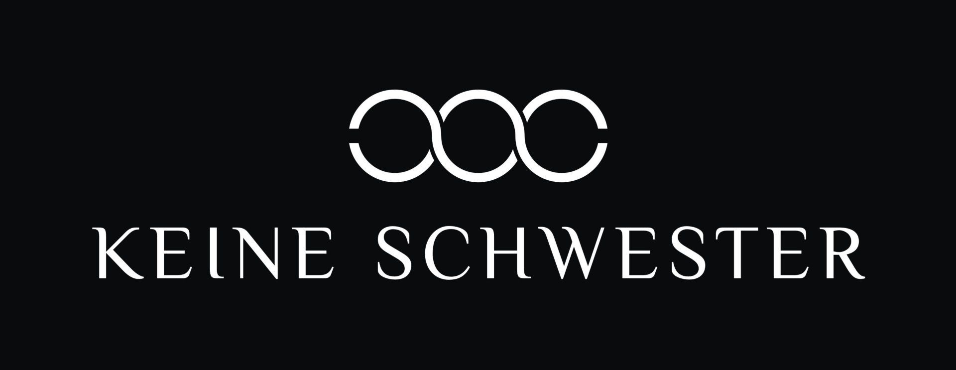A black and white logo for keine schwester