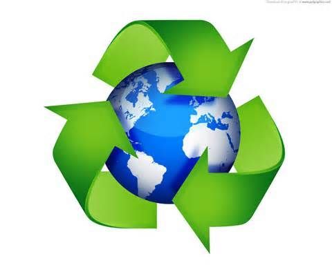 recycling logo around earth