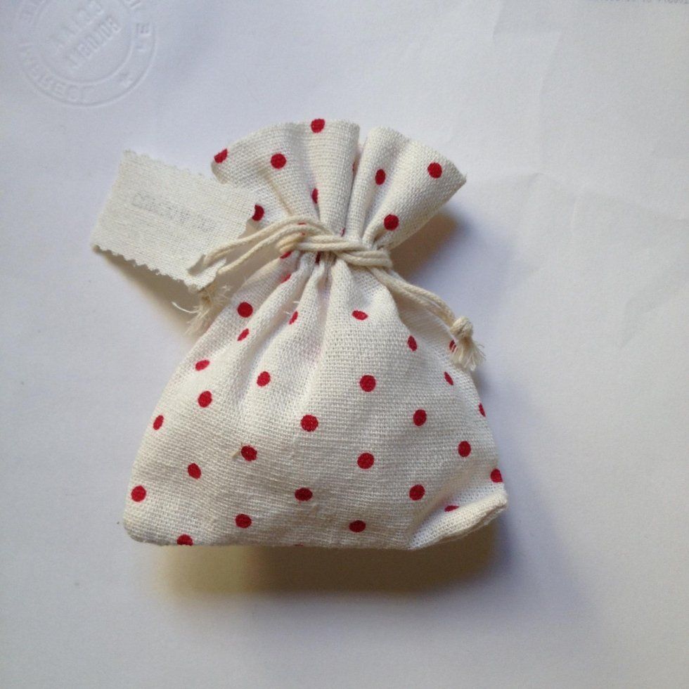 Bomboniera con pois rossi