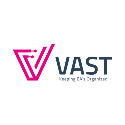 A logo for a company called vast keeping ea 's organized.