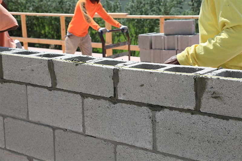 Concrete Besser Block Retaining Wall Installation Sunshine Coast