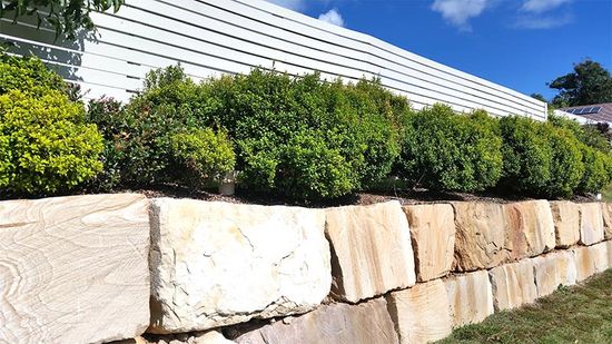 Sandstone Retaining Wall Installation Sunshine Coast