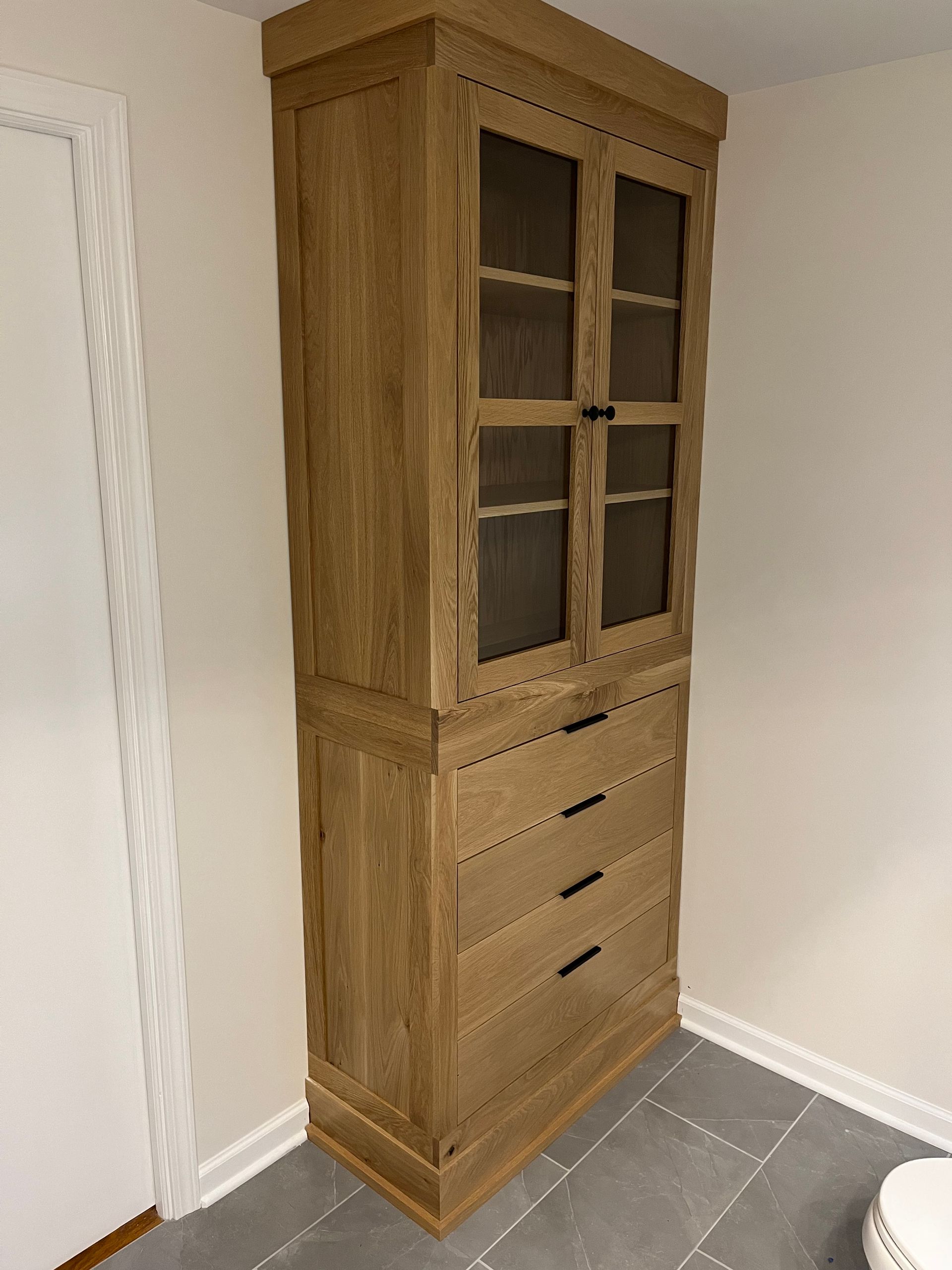White Oak Bathroom Cabinet
