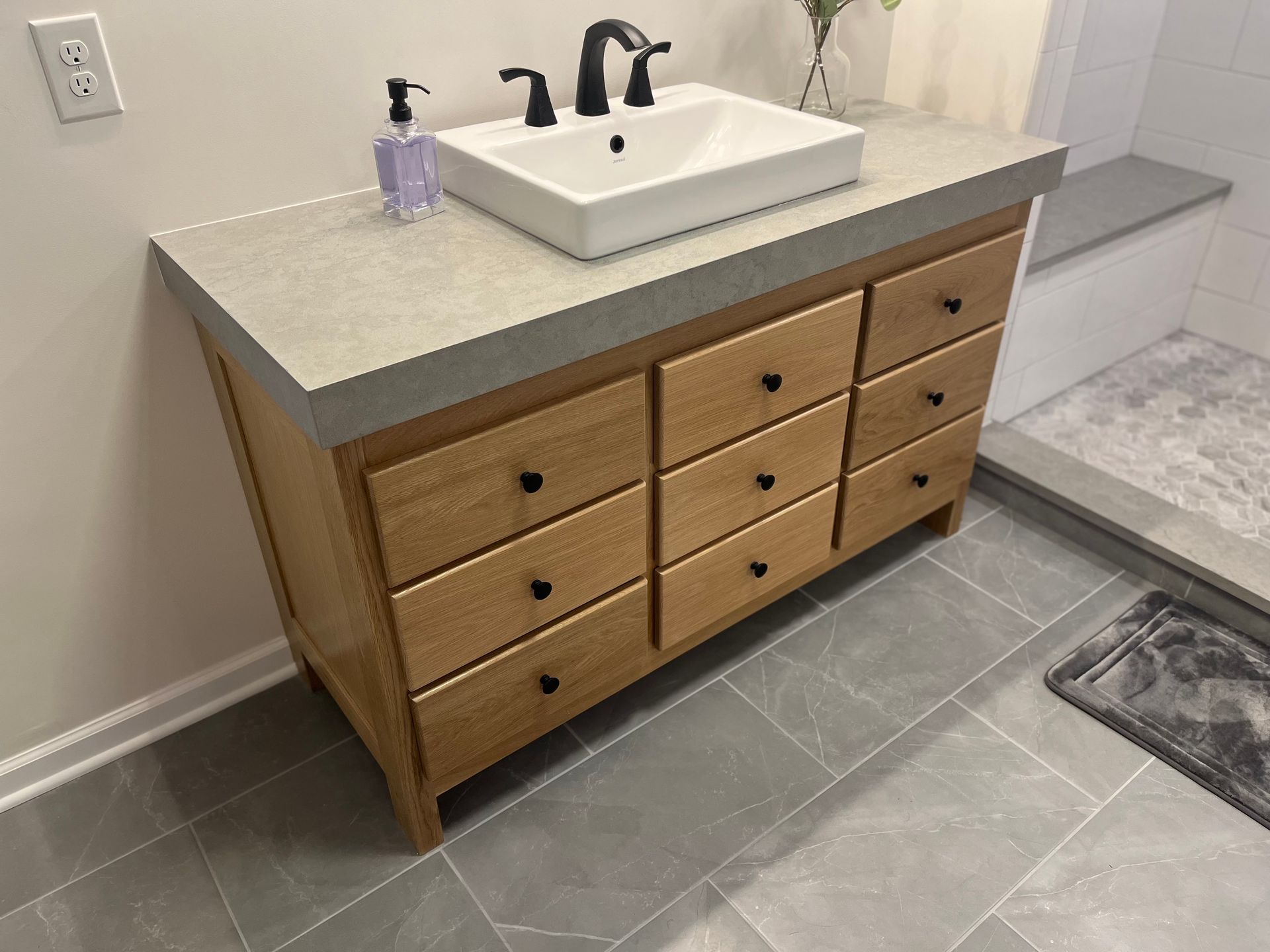 White Oak Bathroom Vanity