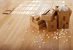 boxes on the floor 