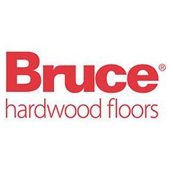 Bruce hardwood floors logo in red text.