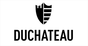 Duchateau logo: Black shield with castle top over the word Duchateau.