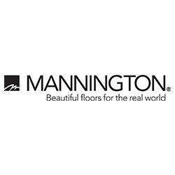 Mannington logo: black text and a square design, with tagline 