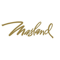 Masland logo in gold script on a white background.