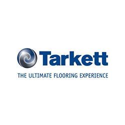 Logo for Tarkett flooring with text 