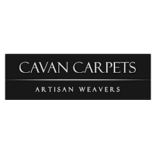 Cavan Carpets logo: black rectangle with